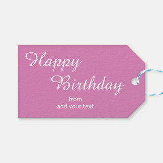 Roze Orchidee verjaardagscadeau Labels Cadeaulabel
