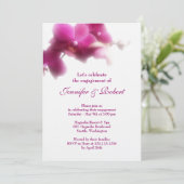 Roze Orchidee Verloving Invitation Kaart (Staand voorkant)