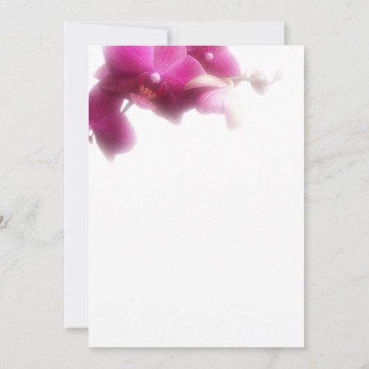 Roze Orchidee Verloving Invitation Kaart (Achterkant)