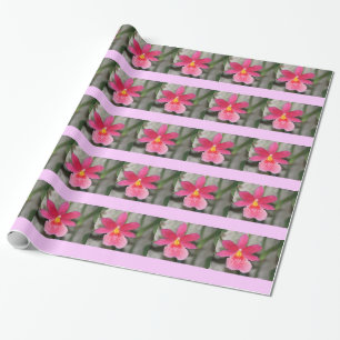 Roze orchidee verpakkingspapier cadeaupapier