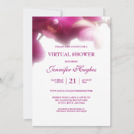 Roze Orchidee Virtuele Bruiloft Kaart