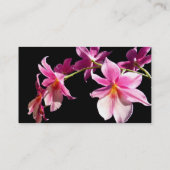 Roze orchidee. visitekaartje (Achterkant)