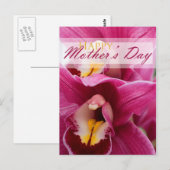 Roze orchidee voor Moederdag Briefkaart (Voorkant / Achterkant)