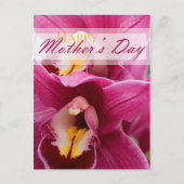 Roze orchidee voor Moederdag Briefkaart (Voorkant)