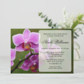 Roze orchidee Vrijgezellenfeest Kaart (Staand voorkant)