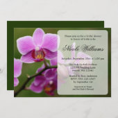 Roze orchidee Vrijgezellenfeest Kaart (Voorkant / Achterkant)