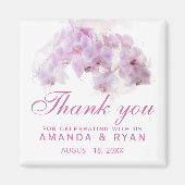 Roze orchidee Waterverf Bloedweddenschap Hartelijk Magneet (Voorkant)