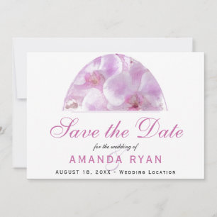 Roze Orchidee Waterverf Bloem Bloem Bruiloft Save The Date