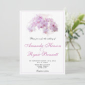 Roze Orchidee Waterverf Bloem Bloemend Wedding Kaart (Staand voorkant)