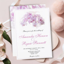 Roze Orchidee Waterverf Bloem Bloemend Wedding