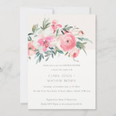 Roze Orchidee Waterverf Bloem Couples Shower Kaart (Voorkant)