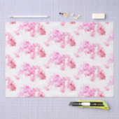 Roze Orchidee Waterverf Bloem Patroon Tissuepapier (Craft)