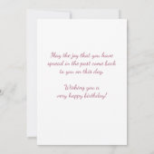 Roze Orchidee Waterverf Bloemen 70ste Verjaardag Kaart (Achterkant)