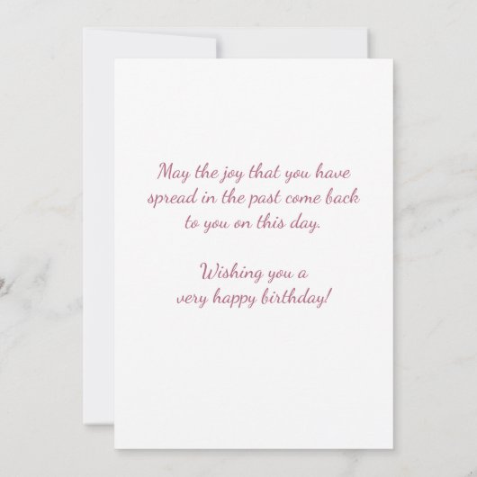 Roze Orchidee Waterverf Bloemen 70ste Verjaardag Kaart (Achterkant)