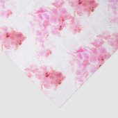 Roze Orchidee Waterverf Bloempatroon Tissuepapier (Detail)