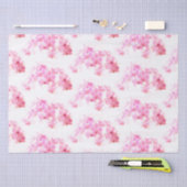 Roze Orchidee Waterverf Bloempatroon Tissuepapier (Craft)