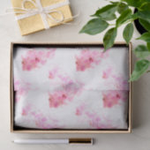 Roze Orchidee Waterverf Bloempatroon Tissuepapier (Geschenk)