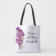 Roze Orchidee Waterverf Canvas tas