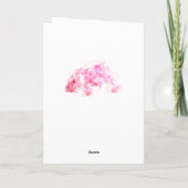 Roze Orchidee Waterverf Gouden Glitter 80ste Verja Kaart (Achterkant)