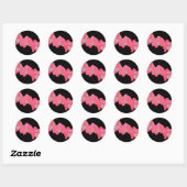 Roze Orchidee waterverf schilderij tropische bloem Ronde Sticker (Vel)