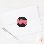 Roze Orchidee waterverf schilderij tropische bloem Ronde Sticker (Envelop)