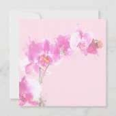 Roze orchidee Waterverf Splash Hartelijk dank Bedankkaart (Achterkant)