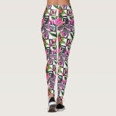 Roze orchidee Waterverf Vrouwen Leggings (Achterkant)