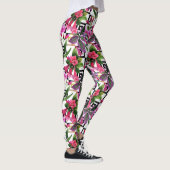 Roze orchidee Waterverf Vrouwen Leggings (Rechts)