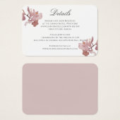 Roze Orchidee Wedding Informatie Kaart (Voorkant /achterkant)
