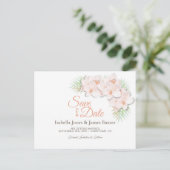 Roze Orchidee Wedding Save the Date Aankondigingskaart (Staand voorkant)