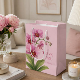 Roze Orchidee Zakelijke Bedankcadeautas Medium Cadeauzakje