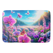 Roze orchideeën badmat (Voorkant)