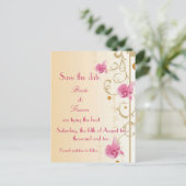 Roze Orchideeën Bewaar de datum Kaart (Staand voorkant)