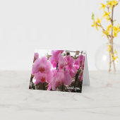 Roze Orchideeën Bloemen Kaart (Gele Bloem)