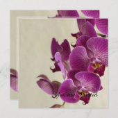 Roze Orchideeën Bloemen Verjaardag Kaart (Voorkant / Achterkant)