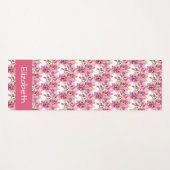 Roze Orchideeën Bloemen Yoga Mat (Voorkant (horizontaal))