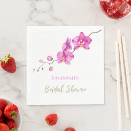 Roze Orchideeën Bruidsdouche Servet
