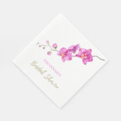Roze Orchideeën Bruidsdouche Servet (Hoek)