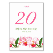  ROZE ORCHIDEEËN BRUILOFT TAFEL NUMMER