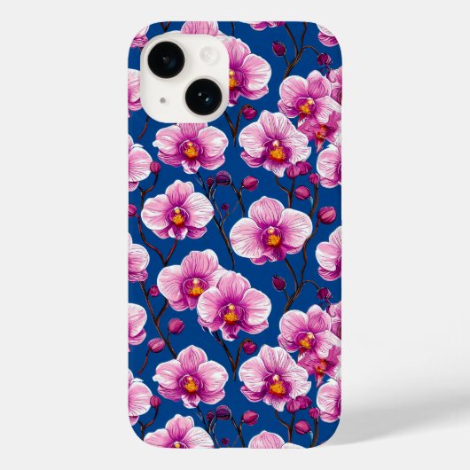 Roze Orchideeën Elegant Bloemig Vrouwelijk Design Case-Mate iPhone Case (Achterkant)