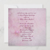 Roze orchideeën en Butterfly Wedding Kaart (Achterkant)
