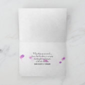 roze orchideeën en kaars met vlinder condoleance kaart (Binnen)