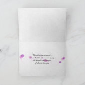 roze orchideeën en kaars met vlindersympathie kaart (Binnen)