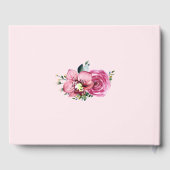 Roze orchideeën en Rozen Baby shower Gastenboek (Achterkant)