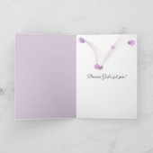 Roze orchideeën en vlinderdom denken van u kaart (Binnen)