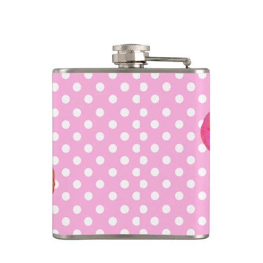 Roze orchideeën heupfles (Achterkant)