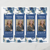 Roze orchideeën Hummingbird Funeral Program Flyer (Voorkant)