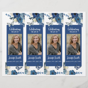 Roze orchideeën Hummingbird Funeral Program Flyer