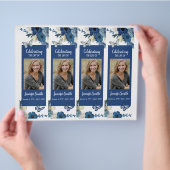 Roze orchideeën Hummingbird Funeral Program Flyer (Hand)