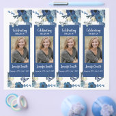 Roze orchideeën Hummingbird Funeral Program Flyer (Enkel)